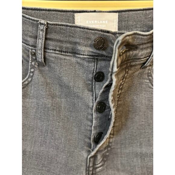 Everlane High Rise Slim Straight Button Fly Ankle Jeans Size 30 - Picture 5 of 9